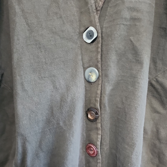 Blue Fish Brown Coat with Decorative Hem - Picture 6 of 12